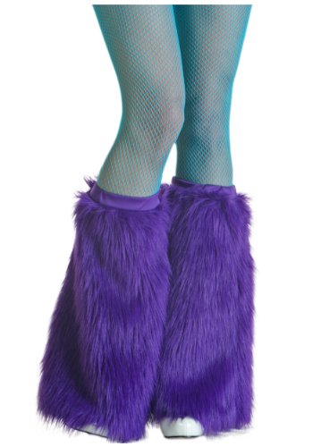 Adult Purple Furry Boot Covers