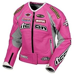 Icon Women’s Merc Hero Leather Jacket – X-Small/Pink