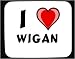 I Love Wigan Decorated Mouse Pad