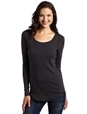 Three Dots Women's Long Sleeve Scoop Neck Tee