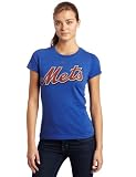 MLB Jose Reyes New York Mets Women's Short Sleeve Crew Neck Tee (Deep Royal Heather, Large)