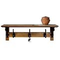 Classic Shelf with 3 Hooks - Honey