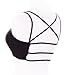 Cage Cutout Bralette Padded Seamless Sports Bra Bustier Crop Top (Black) One Size