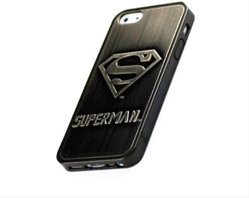 WALKINGINN 3D Superman Protective Case Cover for iPhone5/5S iPhone 5 5S Black