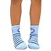 TeeHee Kids Girls Cotton Fashion Fun Crew Socks 6 Pair Pack (6-8Y, Stripes and Circle Heart)