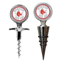 Boston Red Sox MLB Cork Screw and Wine Bottle Topper Set