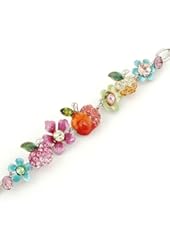 Glamorousky Apple and Flower Bracelet with Multi Color Austrian Element Crystals (1135)