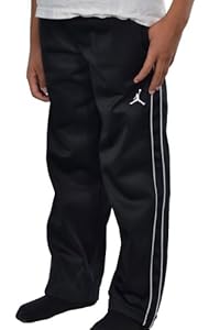 Jordan Nike Boys' (2-7) Jumpman Track Warm up Pants (5, Black/Grey)