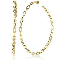 HAN CHOLO Shadow Series Big Chain Hoop Earrings Gold