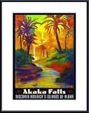 Akaka Falls by Rick Sharp 18.00X24.00 Framed with Black Metal Frame