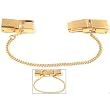 Ladies Watch Band Clasp +Safety Chain Yellow Buckle