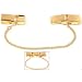 Ladies Watch Band Clasp +Safety Chain Yellow Buckle