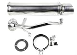GY6 150cc Scooter Moped Performance Exhaust Muffler Kit Chrome