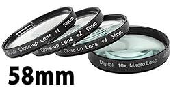 Digital Concepts 1 2 4 10 Close-Up Macro Filter Set with Pouch (58mm)