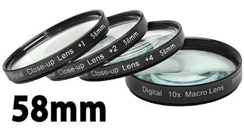 Digital Concepts +1 +2 +4 +10 Close-Up Macro Filter Set with Pouch (58mm)