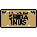 NEW " PROPERTY OF MY SHIBA INUS " LICENSE PLATE SIGN DOG