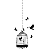 Lot 26 Studio Burnish Birdcage Vinyl Wall Decal, 16 x 24-Inches