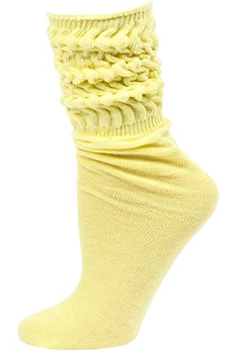 Millennium Women's Slouch Socks - 1 Pair - Light Yellow