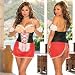 Cupless Barmaid Costume in Plus Sizes Queen Black/Red