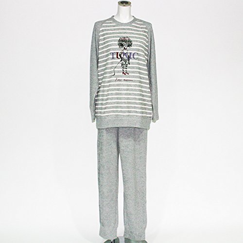 ＴＵＮＩＣ　ラグラントレーナーパジャマ　パイル太ボーダー