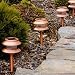 Two Tier Copper Solar Garden Light - Set of 4