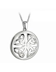 Sterling Silver Round Irish Trinity Knot Pendant - Guaranteed Delivery for Valentines Day
