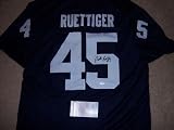Rudy Ruettiger Notre Dame Blue Jsa/coa Signed Jersey - Autographed College Jerseys