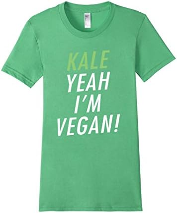 Women's Kale Yeah I'm Vegan T-Shirt Large Grass