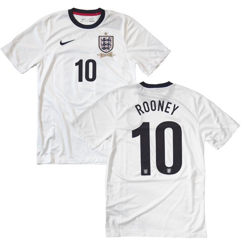 Nike 2013-14 イングランド代表 ホーム半袖 #10 ROONEY (ウェイン・ルーニー) (インポートM)