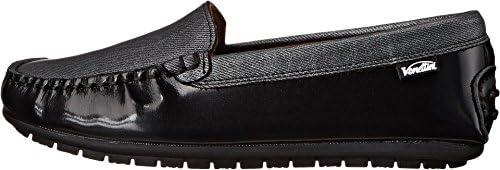 Venettini Kids Girl's 55-Gordy (Toddler/Little Kid/Big Kid) Black Pearlized Oil/Grey Tweed Leather Loafer 29 (US 12 Little Kid) M