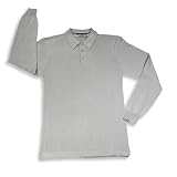 Perry Ellis - Boys Long Sleeved Knit Polo, Silver Grey