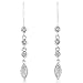 1/10ctw Diamond Leaf Earrings (HI/I1) in 14k White Gold