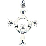 Sterling Silver Claddagh Cross Pendant