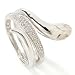 Sterling Silver / Platinum or 18K Vermeil Diamond Snake Ring