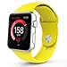 Apple Watch Replacement Band,Teslasz Soft Silicone Replacement Sports Wristbands Straps for Apple iWatch All Models (Yellow 38 MM)