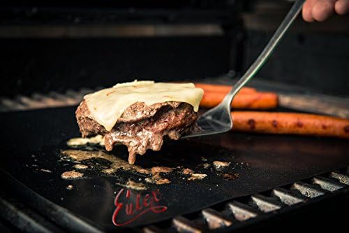 Eulex BBQ Grill Mats and Baking Mats (Set of 2) 100% Non-stick, Reuseable, High-quality, FDA Approved, Made of PTFE (PFOA Free)