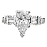 1.15 ct D VS1 Pear Brilliant Diamond Engagement Ring