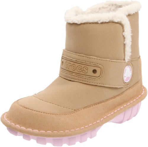 Crocs Crocakiddo Pull-On Boot (Toddler/Big Kid),Natural/Bubblegum,11 M US Little Kid