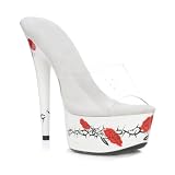 6 Inch Heel Sexy Shoes Rose Tattoo Platform Shoes Goth Rocker Biker