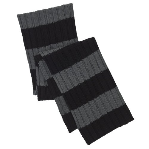 Mossimo® Rugby Stripe Scarf - Black/Charcoal