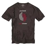 Portland Trail Blazers Charcoal '47 Brand Vintage Primary Logo Scrum Tee