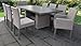 TK Classics FLORENCE-DTREC-KIT-6ADC2DC Florence Dining Set, Grey Stone