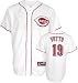 Joey Votto Youth Jersey: 2009 Majestic Home White Replica #19 Cincinnati Reds Jersey - Medium (10-12)
