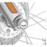 Harley Davidson Willie G Skull Chrome Axle Nut Covers 43163-08A by Harley-Davidson
