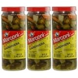 Marconi - The Original Chicago Style Hot Giardiniera - 16 oz (Pack of 3)