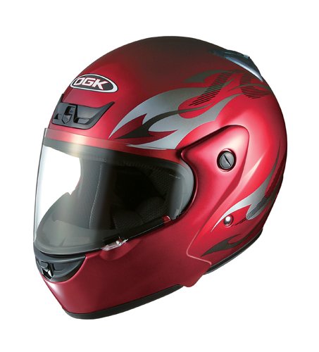 OGK KABUTO テレオスIIIシャロー シャイニーレッド シャイニーレッド M(57~58cm)