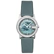 Gucci Women's G-Round Diamond Teal Satin Watch #YA101508