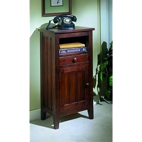 Market Square Collection Espresso Finish Phone Plant Stand by visiondecor Furniture