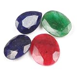 104.00 Ct Outstanding Natural Precious Ruby, Emerald & Blue Sapphire Mixed Shape Loose Gemstone Lot