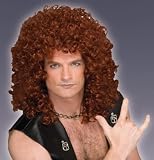 41vBsHHElPL. SL160  80s Rocker Big Hair Band Curly Halloween Costume Wig Adult